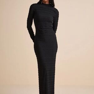 Lulu's Chic Black Long Sleeve Dress